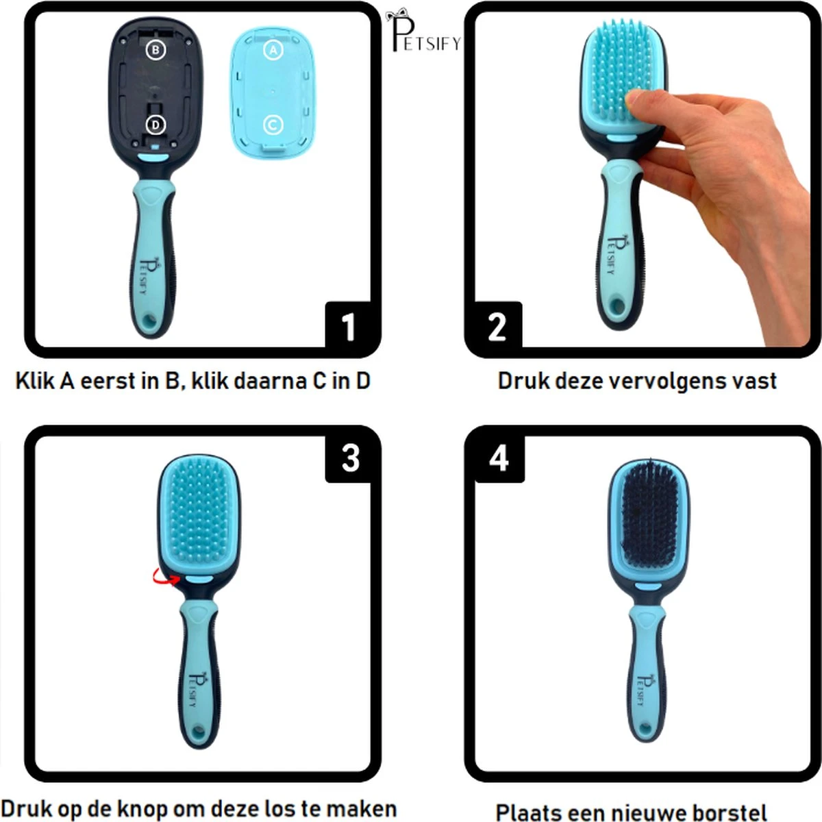 Petsify - Dierenborstel - Professionele 5 In 1 Hondenborstel - Voor Hond En Kat - Tweezijdig - Hondenkam - Kattenborstel - Kattenkam 7 Petsify - Dierenborstel - Professionele 5 In 1 Hondenborstel - Voor Hond En Kat - Tweezijdig - Hondenkam - Kattenborstel - Kattenkam - Afbeelding 5