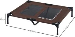 Hondenbed - Hondenstretcher - Honden Ligbed - L - Draagbaar - 92Lx76Bx18H Cm - Bruin -Merkloos Winkel 1200x589 1