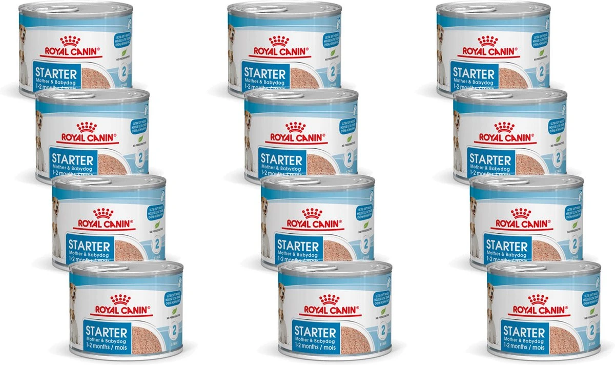 Royal Canin Starter Mousse Mother & Babydog - Puppy-Hondenvoer - 12 X 195 G 3 Royal Canin Starter Mousse Mother & Babydog - Puppy-Hondenvoer - 12 X 195 G