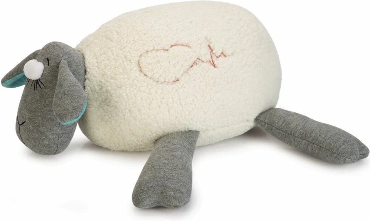 Beeztees Puppy Heartbeat - Hondenknuffel - Wit/Grijs - 35x20x14 Cm 6 Beeztees Puppy Heartbeat - Hondenknuffel - Wit/Grijs - 35x20x14 Cm - Afbeelding 4