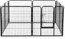 Merkloos Hondenren - Puppyren - Hondenkennel - 8 Kennelpanelen - Staal - 80 Cm Hoog - 640 Cm Omtrek - Uitbreidbaar 13 Merkloos Hondenren - Puppyren - Hondenkennel - 8 Kennelpanelen - Staal - 80 Cm Hoog - 640 Cm Omtrek - Uitbreidbaar -Merkloos Winkel 1200x721