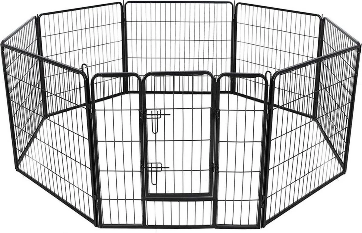 Merkloos Topmast Premium Puppyren - 80 Cm Hoog - 640 Cm Omtrek - Hondenren - Hondenhok - Antraciet 3 Merkloos Topmast Premium Puppyren - 80 Cm Hoog - 640 Cm Omtrek - Hondenren - Hondenhok - Antraciet