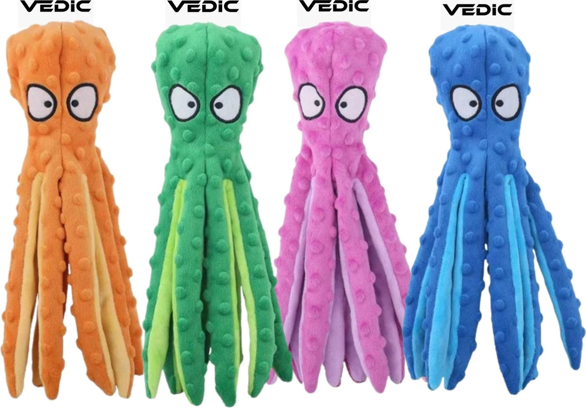 VEDIC® - Octopus Blauw Honden Knuffel - Piepspeelgoed - Geen Vulling - 32CM 8 VEDIC® - Octopus Blauw Honden Knuffel - Piepspeelgoed - Geen Vulling - 32CM - Afbeelding 6