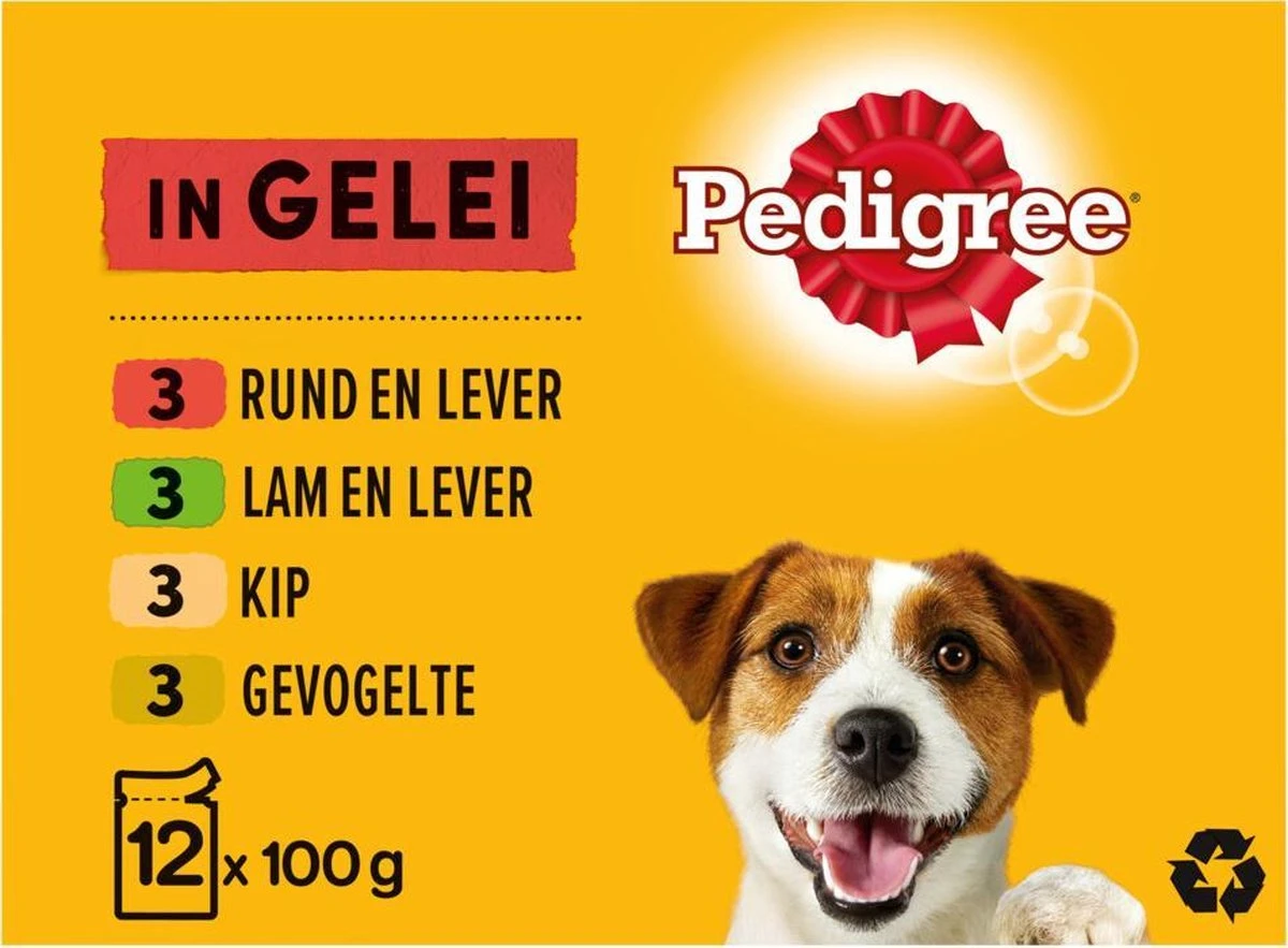 Pedigree Adult Honden Natvoer - Vlees & Gevogelte In Gelei - 4 X 6 Stuks 4 Pedigree Adult Honden Natvoer - Vlees & Gevogelte In Gelei - 4 X 6 Stuks - Afbeelding 2