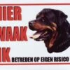 Merkloos Aluminum Waakbord: Hier Waak Ik Rottweiler Met Zijaanzicht -Merkloos Winkel 1200x886 2