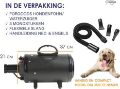 Forgoods Professionele Hondenfohn - Waterblazer Voor Honden - Hondenfohn Met 4 Opzetstukken - 2800W Verstelbaar Vermogen - Roze -Merkloos Winkel 1200x890