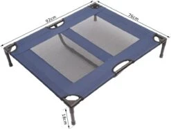 Paws & Claws - Hondenbed - Hondenstretcher - Honden Ligbed - Portable Draagbaar - 92 X 76 X 18 Cm - Blauw -Merkloos Winkel 1200x906 3