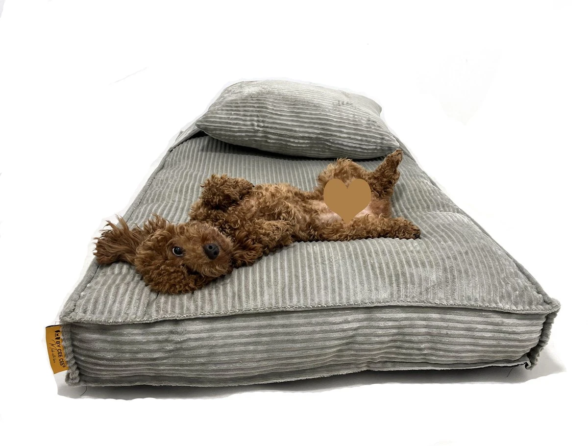 Orthopedisch Hondenkussen Grijs - Hondenmand Ribstof Premium L - Luxe Hondenbed 100x70cm - Grijs Tot 40 KG 10 Orthopedisch Hondenkussen Grijs - Hondenmand Ribstof Premium L - Luxe Hondenbed 100x70cm - Grijs Tot 40 KG - Afbeelding 8