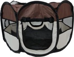 Dailyibed Opvouwbare Puppyren - Bruin - 115x115x58 Cm - Incl. Draagtas - Incl. Voederbak -Merkloos Winkel 1200x921 4