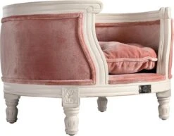 Lord Lou - George Roze Velvet S - Luxe Hondenmand - Luxe Kattenmand - 49x40x31 -Merkloos Winkel 1200x937