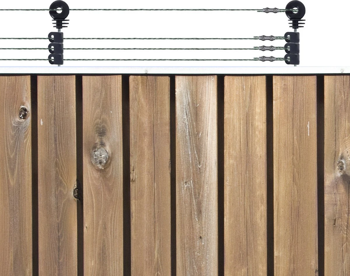 Katten Schrikdraad Set Voor Op De Schutting 4 Katten Schrikdraad Set Voor Op De Schutting - Afbeelding 2