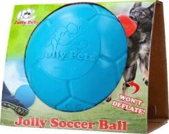 Jolly Pets Jolly Soccer Ball – Hondenspeelgoed – Hondenspeeltjes Voor Binnen En Buiten – Hondenbal Voor Honden – Hondenvoetbal – Jollyflex Stevig Kunststof – Drijvend Hondenspeeltje – Ø20cm – Licht Blauw -Merkloos Winkel 1200x954 2