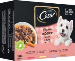 Cesar Selectie In Saus Maaltijdzakjes Honden Natvoer - Vlees En Groenten In Saus - 48 X 100 Gr -Merkloos Winkel 1200x972 3