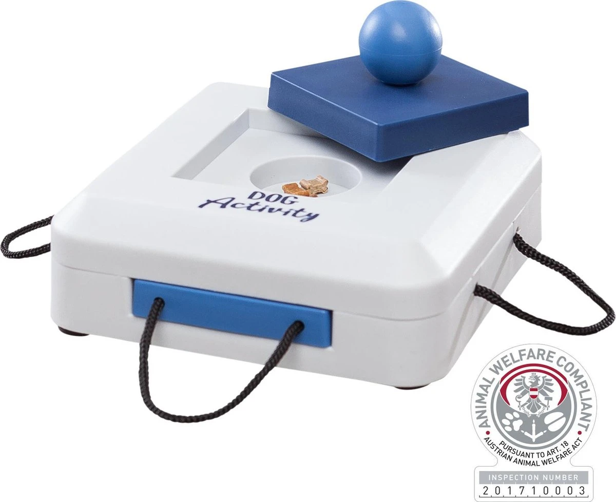 Trixie Dogtoy Dog Activity Strategy Game Gamble Box - Piepend Speelgoed - 15cm X 15cm X 9cm - Zwart/rood/oranje 11 Trixie Dogtoy Dog Activity Strategy Game Gamble Box - Piepend Speelgoed - 15cm X 15cm X 9cm - Zwart/rood/oranje - Afbeelding 9