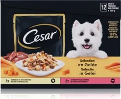 Cesar Selectie In Gelei Maaltijdzakjes Honden Natvoer - Vlees En Groenten In Gelei - 48 X 100g -Merkloos Winkel 1200x982