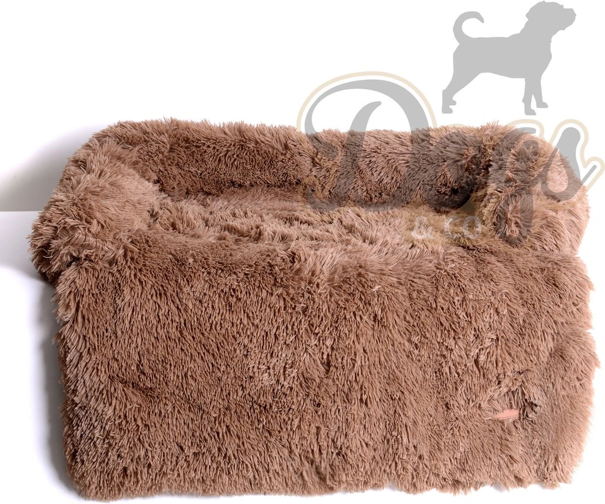 Dogs&Co Zachte Fluffy Hondenmat Voor Bank Maat L Khaki 120x90cm - Hondenmand 6 Dogs&Co Zachte Fluffy Hondenmat Voor Bank Maat L Khaki 120x90cm - Hondenmand - Afbeelding 4