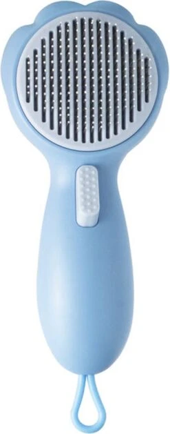 Smarge | Hondenborstel | Kattenborstel | Blauw | Zelfreinigend | Dierenborstel | Met Pluis Verwijderaar | Kattenkam | Hondenkam | Kattenhaar Verwijderaar | Lang/kortharig | Huisdieren -Merkloos Winkel 471x1200