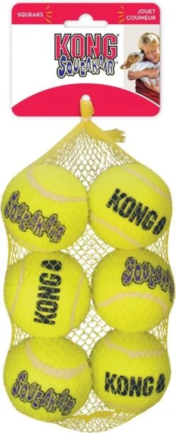 Kong Squeakair Ball - Hondenspeelgoed - 6 St -Merkloos Winkel 488x1200