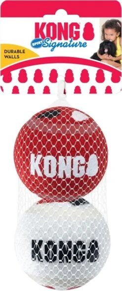 KONG Signature Speelballen L - Steviger Dan Tennisballen - Niet Schurend Materiaal - Speelbal Voor Honden - 2 Stuks -Merkloos Winkel 506x1200