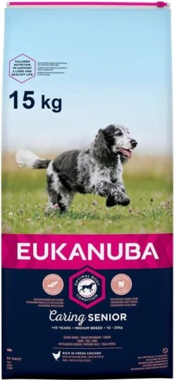 Eukanuba Caring Senior Medium Breed Kip - Hondenvoer - 15 Kg