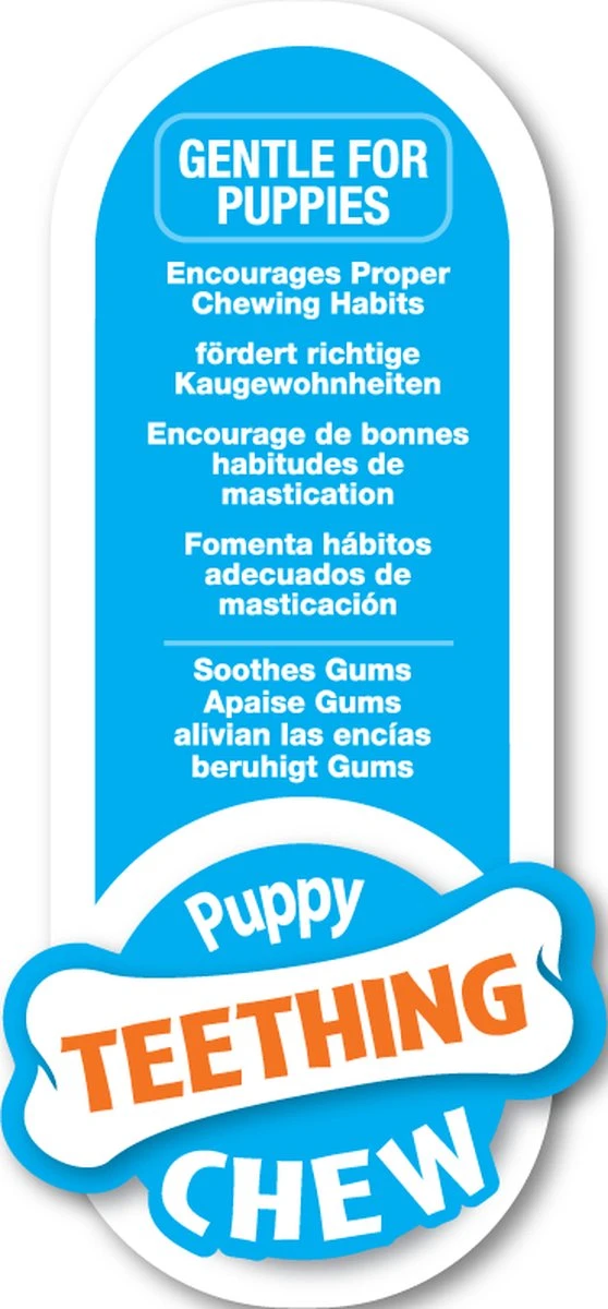 Nylabone Puppy Teething Pacifier Flexible - Hondenspeelgoed - Bacon 215x100x38 Mm 108 G Roze Blauw Groen Tot 11kg Small 4 Nylabone Puppy Teething Pacifier Flexible - Hondenspeelgoed - Bacon 215x100x38 Mm 108 G Roze Blauw Groen Tot 11kg Small - Afbeelding 2