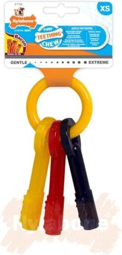 Nylabone Puppy Teething Key Flexible Geel&Blauw&Rood - Hondenspeelgoed - Wolf Tot 16kg -Merkloos Winkel 577x1200 1