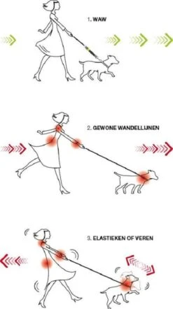 WAW Easy Dog Walk 'schokdemper' Zwart - XXL - >40 Kg -Merkloos Winkel 670x1200