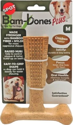 Spot Bam-Bones Plus Easy Grip - Veilig Kauwbot Voor Honden - Speciaal Voor Sterke Kauwers - Verzorgt Het Gebit Van De Hond - Rund Of Kip - S/M/L - Maat: Large, Smaak: Kip -Merkloos Winkel 702x1200 1