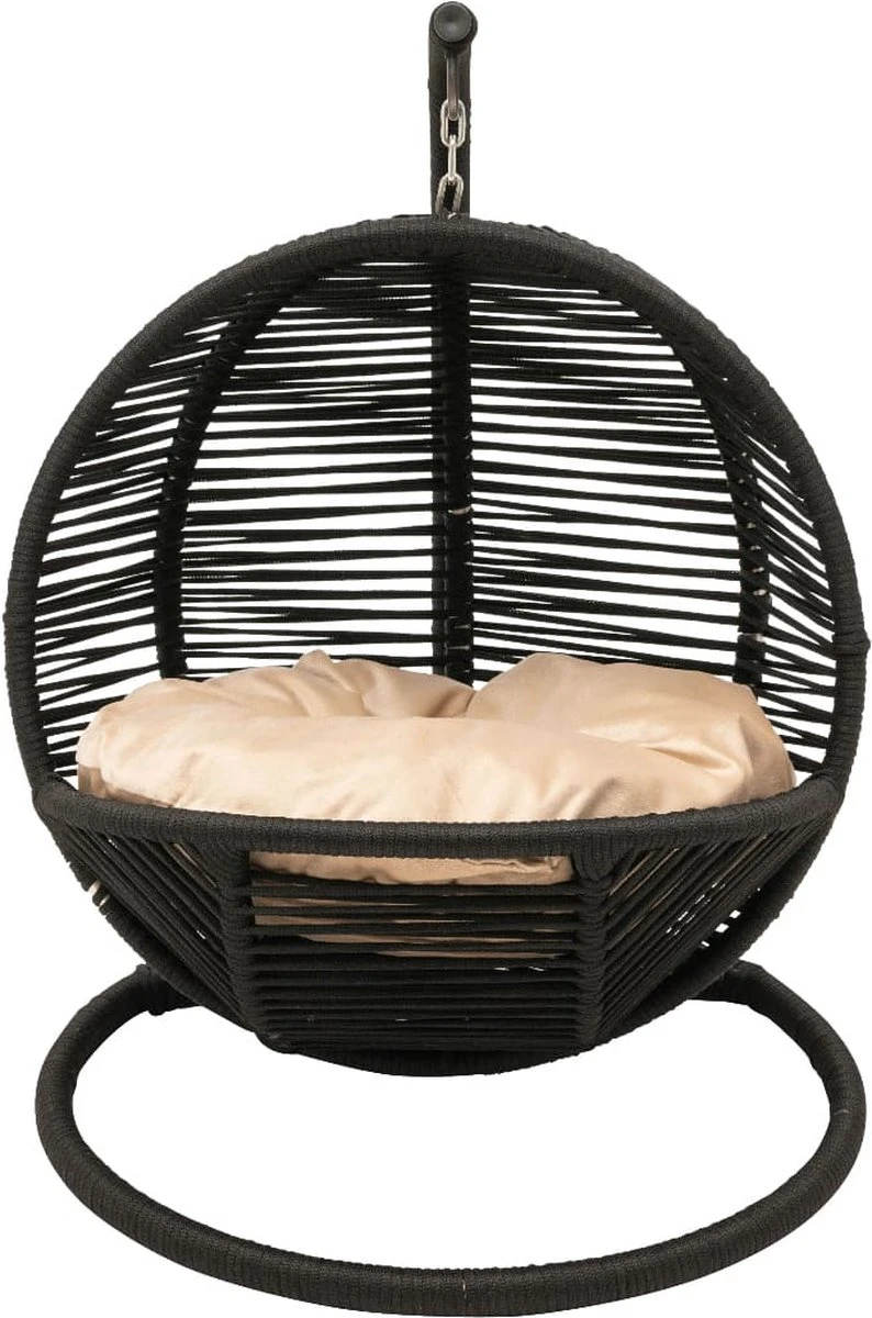 Merkloos Mini Hangstoel Swing Simba Kat / Hond Zwart | Creme Kussen 3 Merkloos Mini Hangstoel Swing Simba Kat / Hond Zwart | Creme Kussen