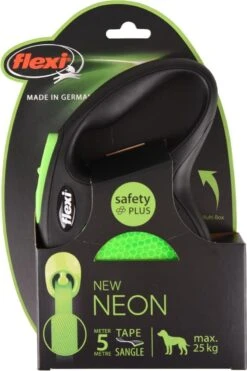 Flexi New Neon Tape - Hondenriem - Zwart/Groen - M - 5 M - (<25 Kg) -Merkloos Winkel 800x1200 45