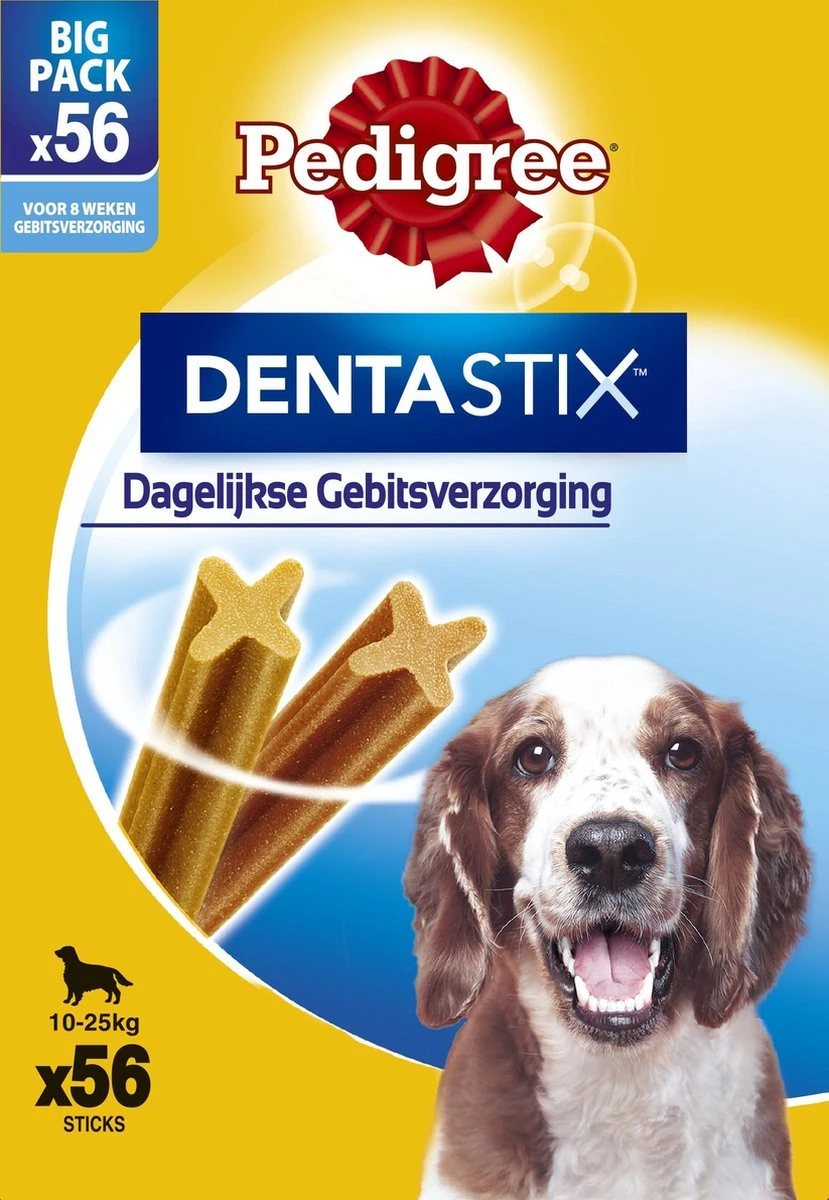 Pedigree Dentastix Kauwstaven - Gebitsverzorgende Hondensnacks - Medium - 56 Stuks 3 Pedigree Dentastix Kauwstaven - Gebitsverzorgende Hondensnacks - Medium - 56 Stuks