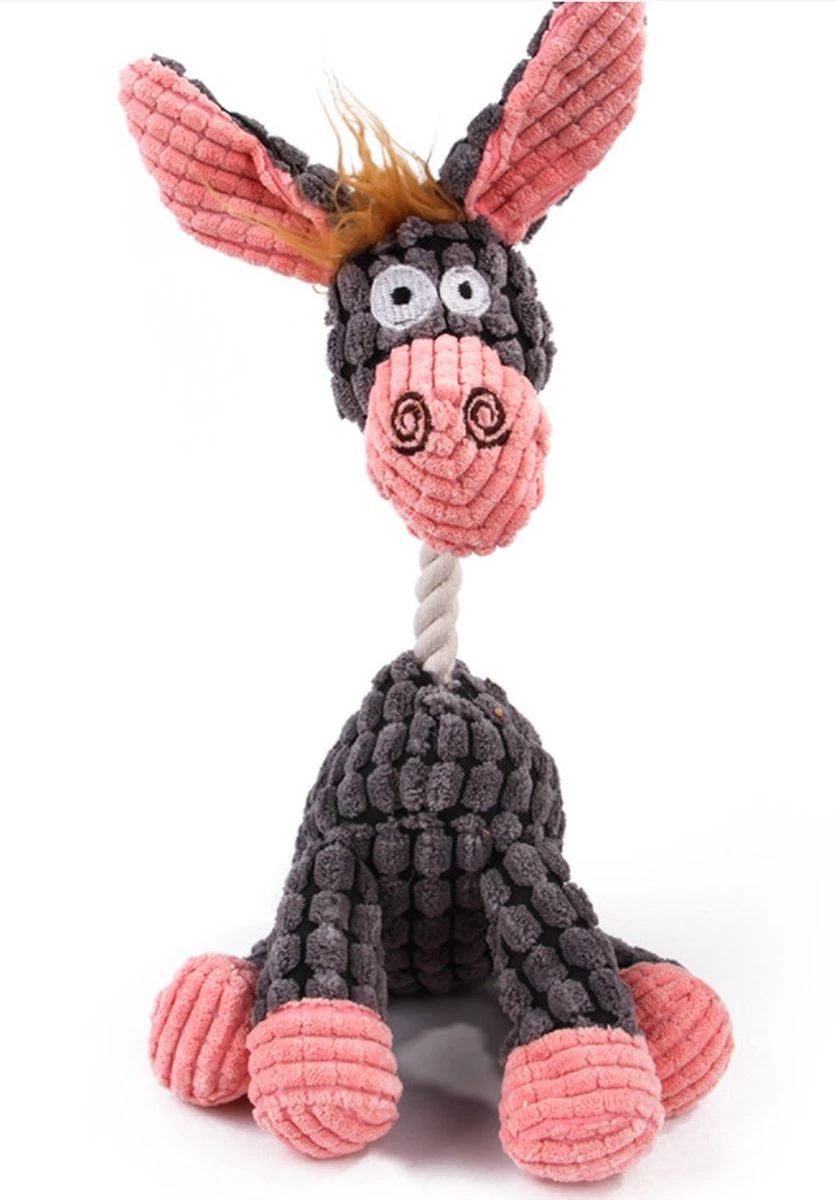 Honden Knuffel - Set Van 2 - Hondenspeelgoed Met Piep - Honden En Katten - Ezel En Giraf - Sellaio 15 Honden Knuffel - Set Van 2 - Hondenspeelgoed Met Piep - Honden En Katten - Ezel En Giraf - Sellaio - Afbeelding 13