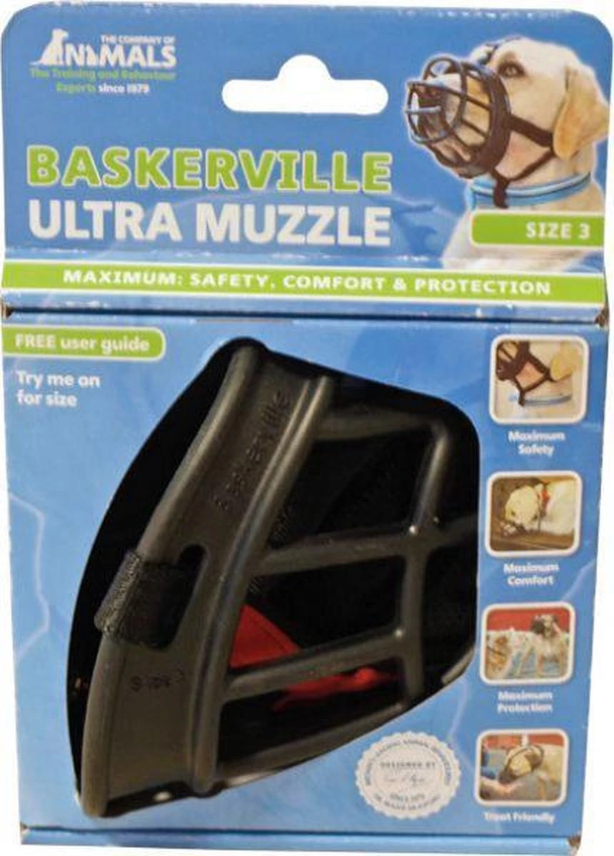 Company Of Animals Baskerville Ultra Muzzle - Muilkorf - Maat 3 (M) - Zwart 12 Company Of Animals Baskerville Ultra Muzzle - Muilkorf - Maat 3 (M) - Zwart - Afbeelding 10