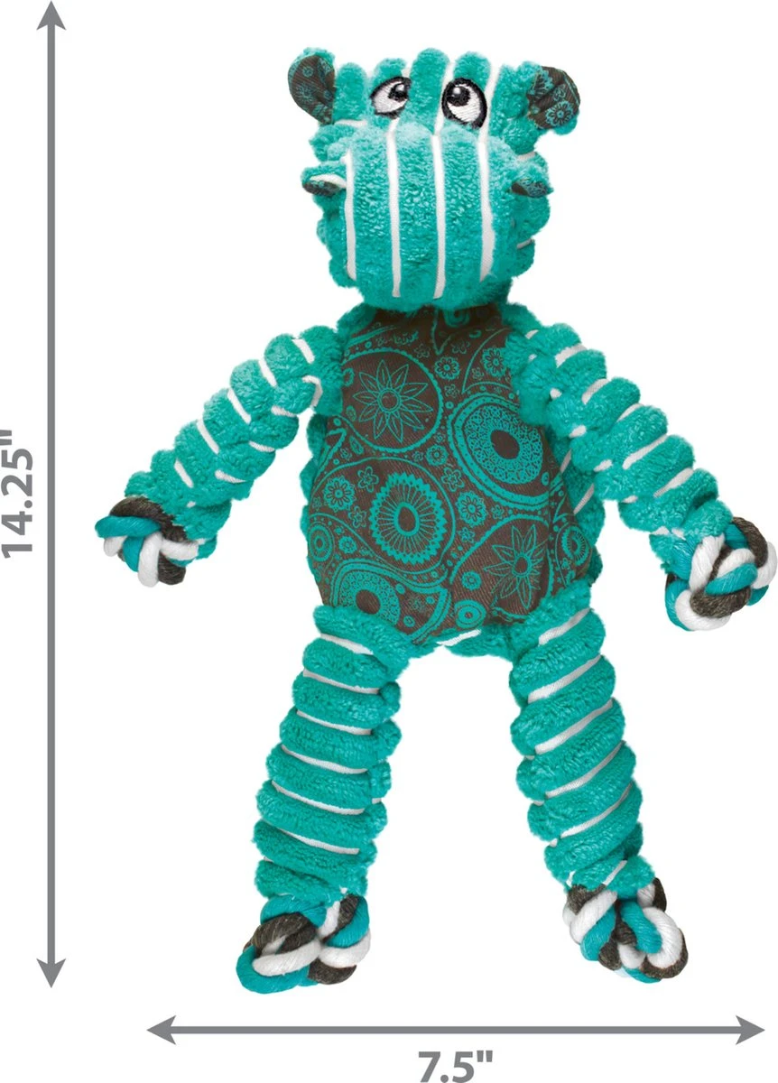 Kong Floppy Knots - M/L - Nijlpaard - Hondenspeelgoed - Groen/ Blauw - 36 X 19 X 8 Cm 6 Kong Floppy Knots - M/L - Nijlpaard - Hondenspeelgoed - Groen/ Blauw - 36 X 19 X 8 Cm - Afbeelding 4