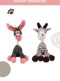 Honden Knuffel - Set Van 2 - Hondenspeelgoed Met Piep - Honden En Katten - Ezel En Giraf - Sellaio 22 Honden Knuffel - Set Van 2 - Hondenspeelgoed Met Piep - Honden En Katten - Ezel En Giraf - Sellaio -Merkloos Winkel 881x1200 4