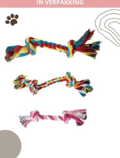 Speeltouw Hond - 3 Stuks - Speelgoed Hond - Flostouw - Hondenspeelgoed - Puppy - Trektouw -Merkloos Winkel 912x1200 6