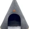 Grey Cat® - Kattenmand - Tipi Kattentent + Kussen - Vilt – Donkergrijs - Ø 57 Cm X 60 Cm -Merkloos Winkel 938x1200 2