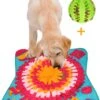 Snuffelmat 70x70cm Inclusief Rubberen Massage Bal & E-book - Speelmat Hond - Denkspel Hond - Puppy Speelgoed - Anti Schrok Mat - Honden Snoepjes - Cadeau Tip -Merkloos Winkel 946x1200 1