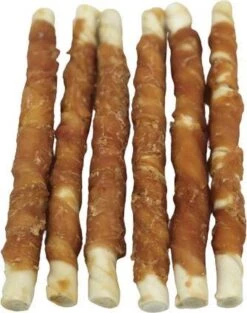 Kauwstaaf Kip 25cm 6 Stuks - Hondensnacks - Hondenbot - Kauwbot - Kauwsnacks - Gedroogd - Hondensnoepjes