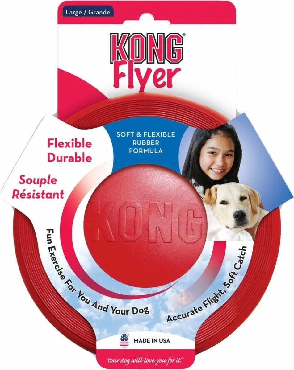 Kong Flyer Frisbee - Hondenspeelgoed - Rood - Ø25 Cm 11 Kong Flyer Frisbee - Hondenspeelgoed - Rood - Ø25 Cm - Afbeelding 9