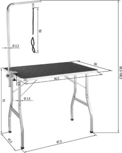 Tectake- Trimtafel Met Lus - Tafelhoogte: 76 Cm - Zwart / Grijs - 402892 -Merkloos Winkel 958x1200