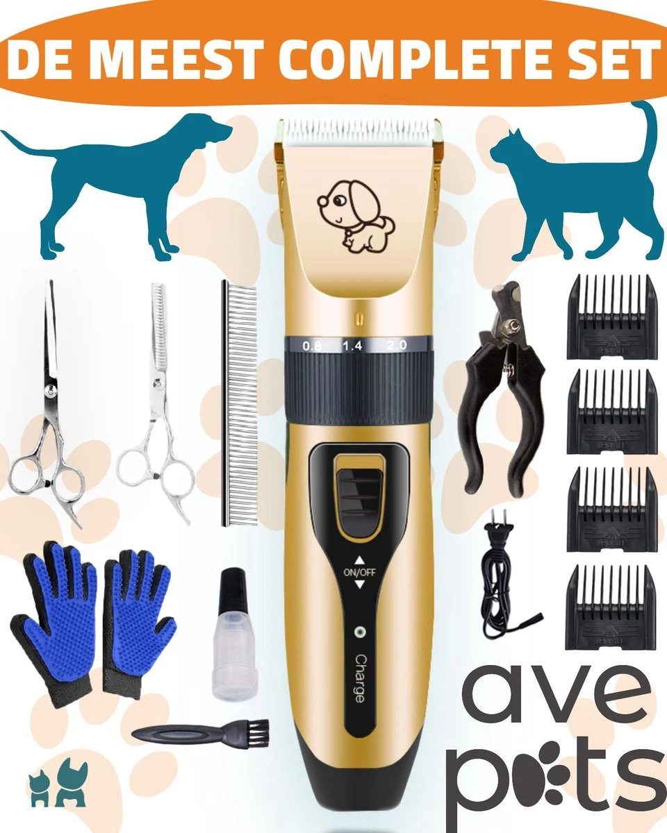 AVE Pets® Complete Hondentondeuse Set - Draadloos Tondeuse - Scheerapparaat Voor Je Hond Of Kat - Huisdier Trimmer - Professionele Dierentondeuse - Dieren Verzorging 3 AVE Pets® Complete Hondentondeuse Set - Draadloos Tondeuse - Scheerapparaat Voor Je Hond Of Kat - Huisdier Trimmer - Professionele Dierentondeuse - Dieren Verzorging