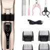 PetGoods Hondentondeuse - 10 Delige Set - Katten & Honden - Draadloos - Low Noise - Incl. Schaar, Nagelknipper, Vijl & Kam -Merkloos Winkel 964x1200