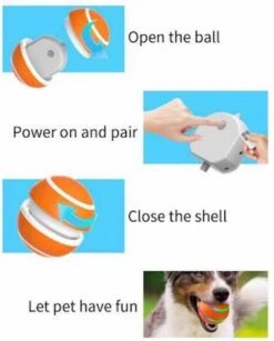 Merkloos Slimme Interactieve Zelf Rollende Bal Voor Honden - 3 Speelmodi - Honden Speelgoed - Hondenspeeltjes - USB Oplaadbaar - Met Afstandsbediening - Intelligente Automatische Roterende Waterproof Led Bal Met Afstandsbediening - Oranje -Merkloos Winkel 965x1200 5