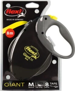 Flexi Giant Tape - Hondenriem - Zwart - M - 8 M - (<8 Kg) -Merkloos Winkel 980x1200